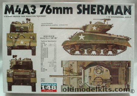 Bandai 1/48 M4A3(76)W  76mm Sherman Tank, 35435 plastic model kit